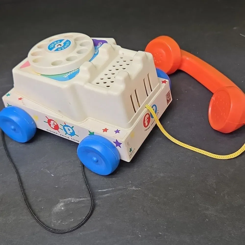 Vintage1979 Fisher-Price Roly Raccoon #172 Chatter Telephone, little Snoopy #693